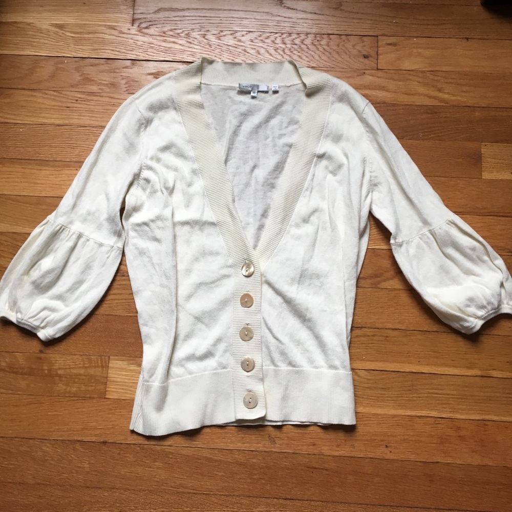 Vince Puffy Sleeve Cardigan XS